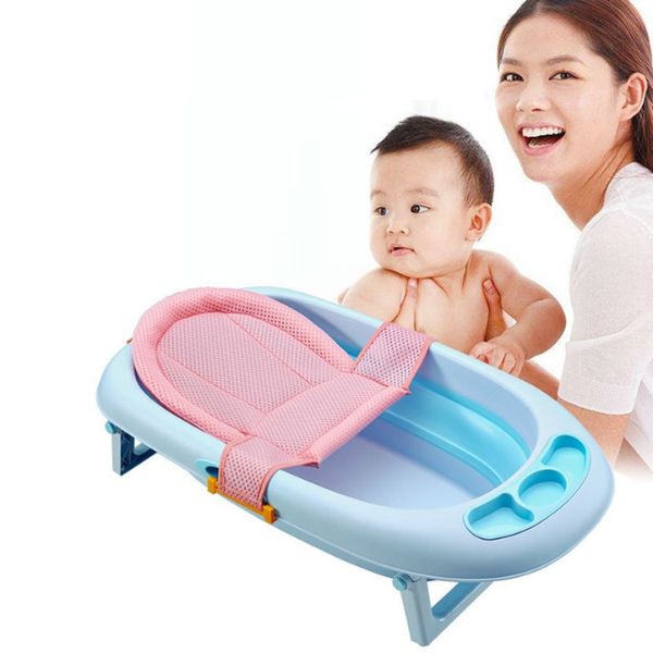 Non-Slip Baby Bath Pad | Soft Infant Bathtub Support Cushion with Safety T-Shape Design