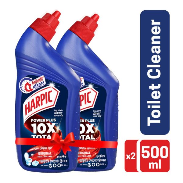 Harpic Toilet Cleaning Liquid 500ml (2 Pack) – Deep Clean & Germ-Free