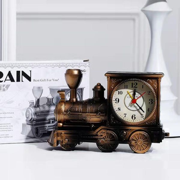Modern Train-Themed Alarm Clock for Bedroom