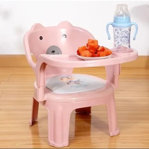 Kids Feeding & Study Chair with Tray – Heavy-Duty Plastic Baby High Chair
