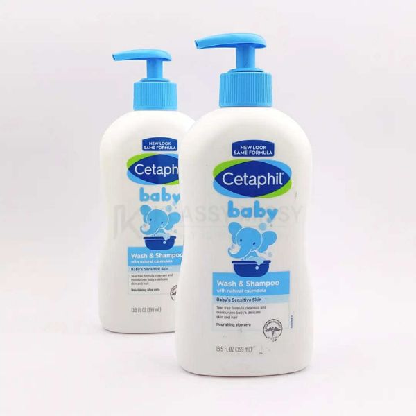 Baby Gentle Wash & Shampoo Pump 400ml – Tear-Free Natural Cleanser for Sensitive Skin